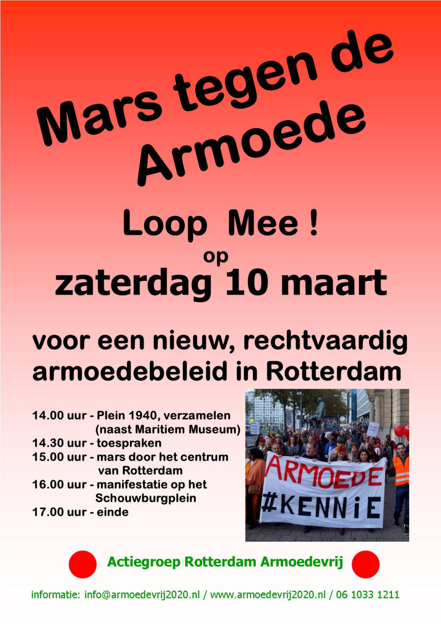 poster mars tegen armoede