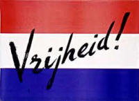 Nederlandse vlag met Vrijheid!